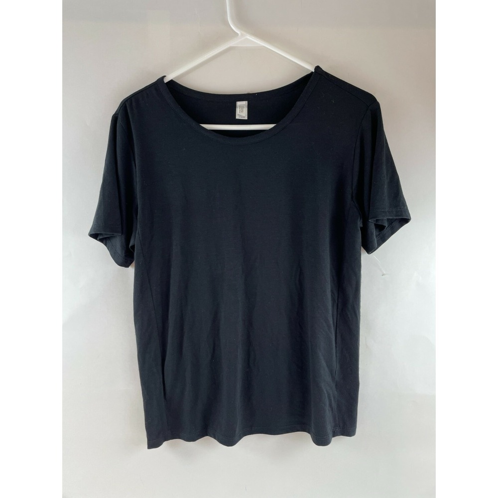 Flora Nikrooz T-Shirt Women's Size Medium Black Short Sleeve Round Neck Top